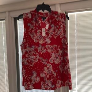 Talbots Sleeveless ruffled crew Neck PXL